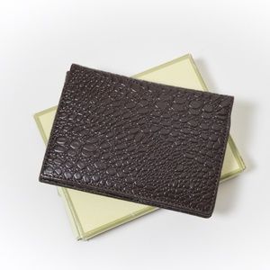 Women Croc Embossed Travel Wallet